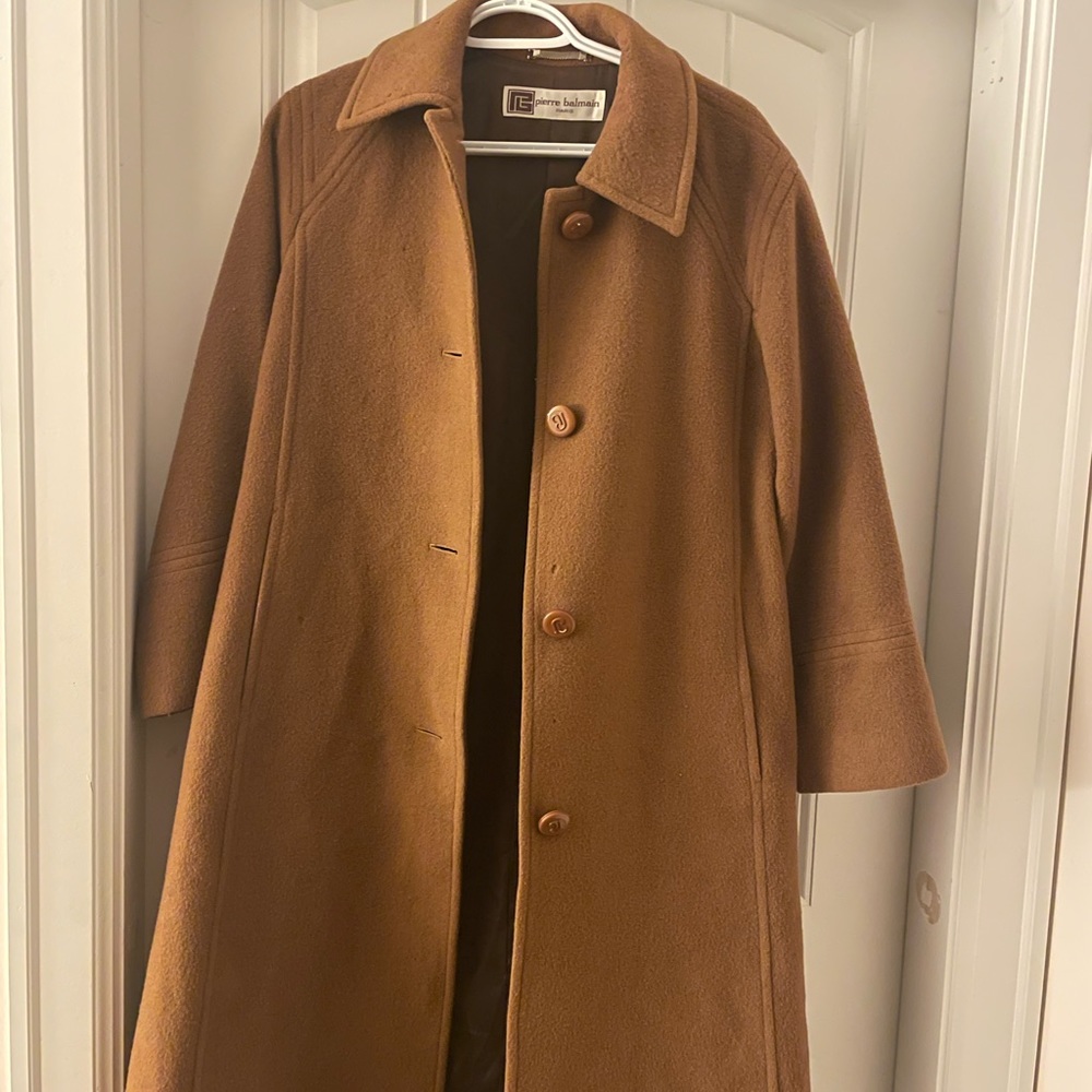 Vintage Pierre Balmain wool trench coat